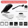 Vegetable Chopper & Mandoline Slicer - Julienne Cutter Dicer Grater for Food Veg Onion Cucumber Tomato Salad Potato Cheese - Kitchen Gadgets & Accessories (Compact 6-in-1, White) Image 7
