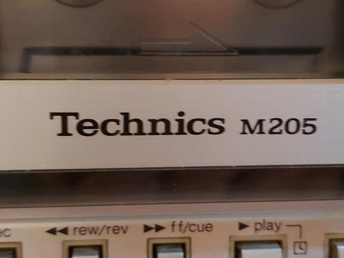 Technics FM-AM Stereo Tuner Model ST-3200, Technics Model No. RS-M205, Technics Stereo integrated Amplifier Model SU-3200, 3 parts of a Technics Music System, No phonograph or Speakers