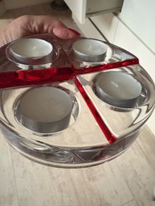Glass tea holder.