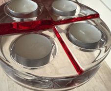 Glass tea holder.