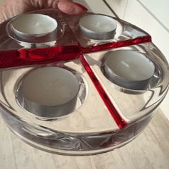 Glass tea holder.
