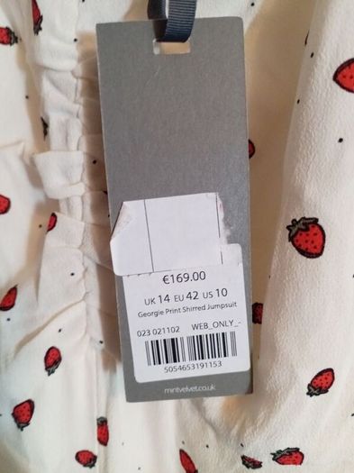 Mint velvet strawberry jumpsuit
