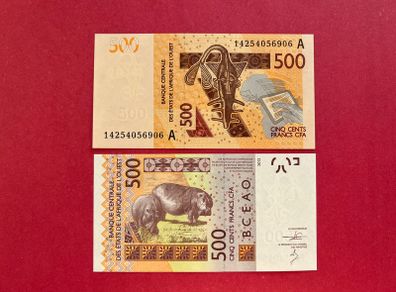 West African States. 500 Francs. 2012 ( Ivory Coast ) ( Uncirculated )