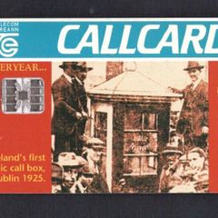 1995 Ireland 5 unit complimentary Callcard was by Telecom Eireann. Includes a picture of Ireland's first call box dating back to the year 1925 (Schlumberger SC7) Call Card Used. Telecom Eireann card number 1084
