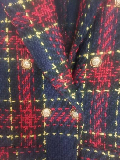 CBR navy tartan blazer (free post)