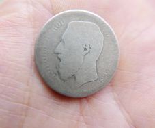 Silver coin Kingdom of Belgium coin - Leopold II (1866)
