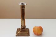 Antique Rose Brass Candle Holder H 20cm