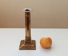 Antique Rose Brass Candle Holder H 20cm