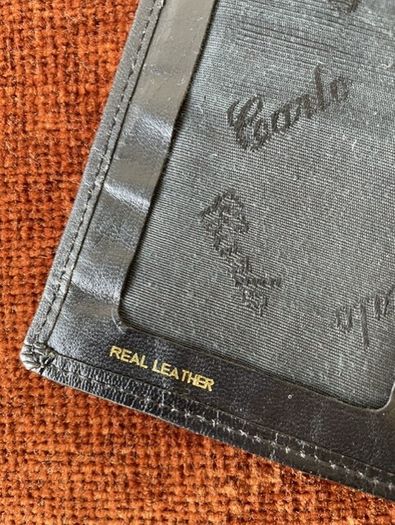 Large Black Real Leather Wallet