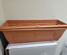2 x 60cm Terracotta Window Box Planters + 40L Multi-Purpose Compost