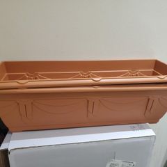 2 x 60cm Terracotta Window Box Planters + 40L Multi-Purpose Compost