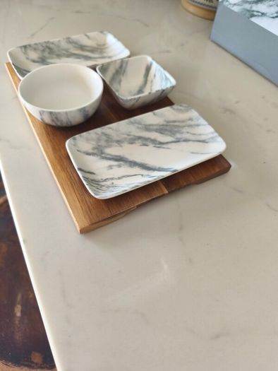 Belleek Marbled Tapas Set