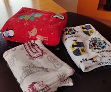 3 x Fleece Blankets Festive Christmas Harry Potter Hogwarts