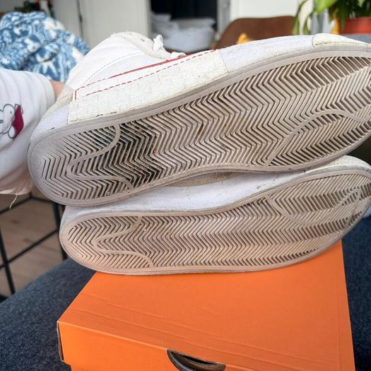 Nike Blazer Mid '77 Pro Club - White/Habanero Red (Used)