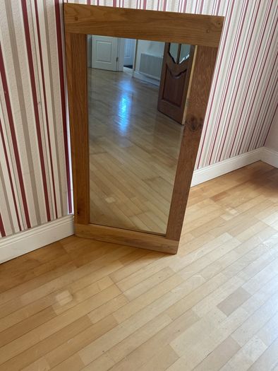 Solid wood mirror