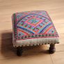 Embroidered Cotton Pouf Foot Stool Image 2