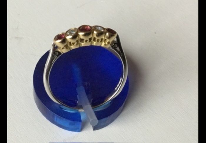 New 18ct White & Yellow Gold Ruby & Diamond Ring