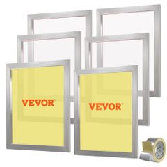 Screen Printing Kit Silk Screen Printing Frame 20x24in 110 Count Mesh 6pcs
