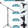 Microphone Stand - Tripod Boom Mic Stand with Carrying Bag Image 2