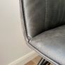 Metal and Glass Crank Table + Cooper Swivel Counter Stools Image 4