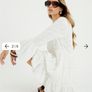 River island embroidered summer dress long sleeve new Image 2