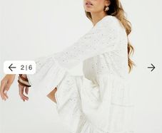River island embroidered dress long sleeve new
