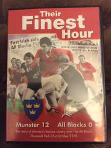 Munster Rugby. Munster Versus All Blacks 1978. Their Finest Hour RTE DVD. Munster 12 All Blacks 0. Thomand Park 31st October 1978.