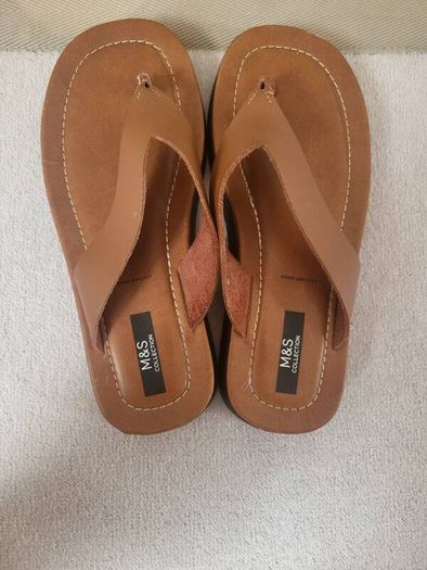M&S Leather flipflops