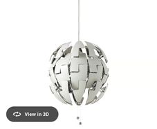 Light Shade -IKEA PS 2014 Pendant lamp, white/silver-colour, 35 cm