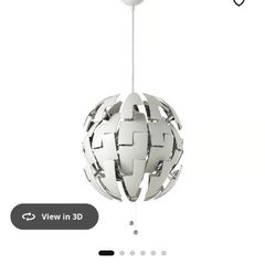 Light Shade -IKEA PS 2014 Pendant lamp, white/silver-colour, 35 cm