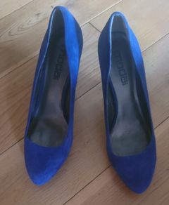 Moda Bluey Purple Suede Stilletto Heel Shoes Size UK 7 US 10