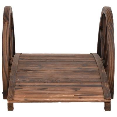 NEW SALE | Garden Bridge with Half-wheel 99x50x38 cm Solid Wood Fir