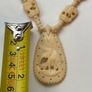 Vintage Hand Carved Bovine Bone Bead Necklace Featuring Elephant Pendant Image 4
