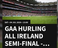 Cork v Galway - 4 Hill Tickets For Sale