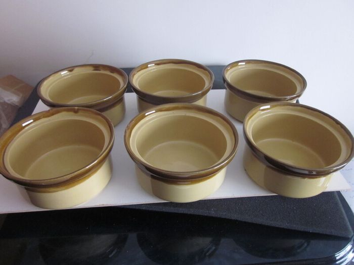 TG Green "Granville" Stoneware Glazed Bowls X6