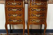 FLASH SALE ! Was 495 now 395 ! Fabulous Pair of Marquetry Inlay Bedside Lockers / Nightstands