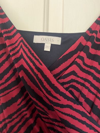 Brand new oasis burgundy and navy bd jersey  polyester maxi dress