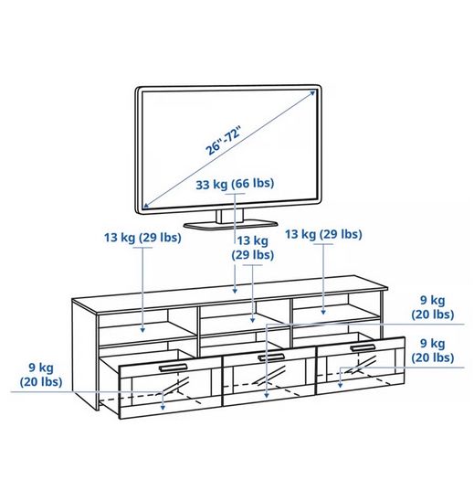 TV bench, white From IKEA!