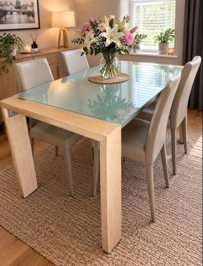 Frosted Glass Table