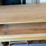 Ethnicraft solid oak desk and stool Image 2