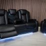 Ashbyrne electric Recliner Sofa black Image 4