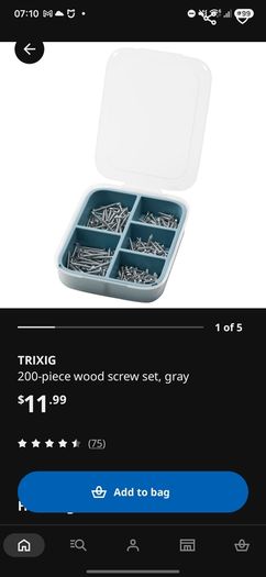 ikea fixa and trixig screw and plug sets
