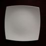 PLATE - Square - White Glass - 27cms Image 2