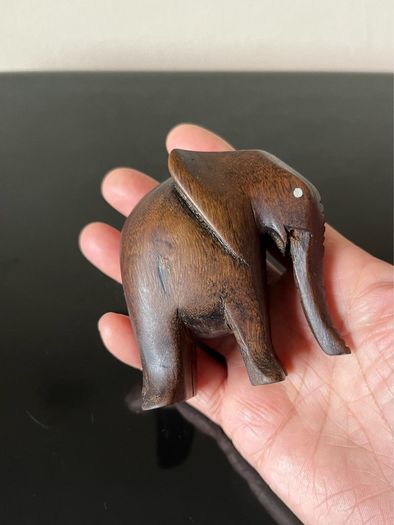 Hand carved wooden elephant