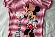 Brand New with Tag Disney Minnie Mouse Pink &amp; White Striped Top