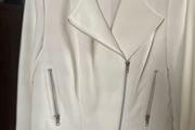 White heavy Outline zip up jacket size 8