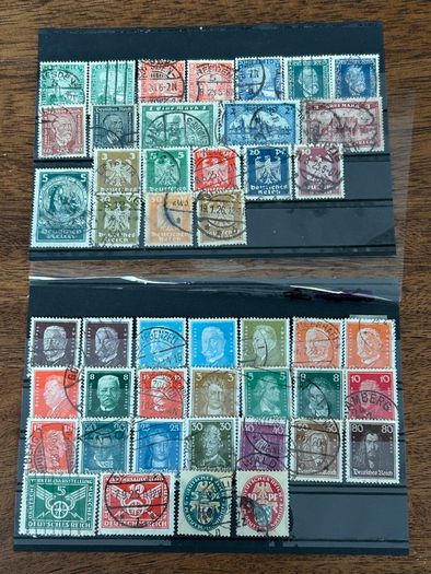 Germany 1872-1945 Reich Collection lot stock 1200+ stamps and 2 Mint sheets