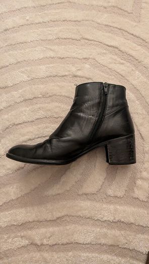 Black leather boots