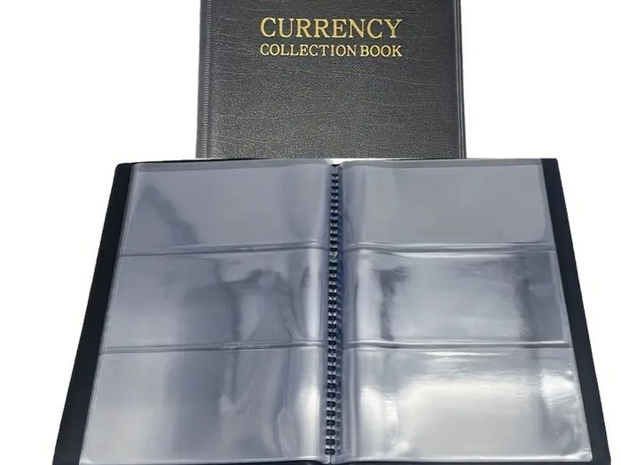 Large Capacity Large Storage Book Stamp Badge Collection Book Paper Leather Protective Cover Paper banknote Mixed Collection Book