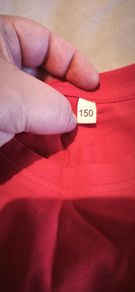 Kids red t-shirt and black shorts set - size 150